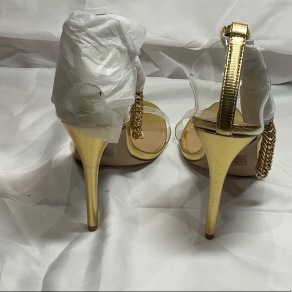 Elegant Gold High Heel Sandals - Picture 6 of 11